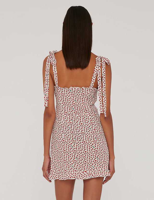 ROTATE - Printed Mini Ruffle Dress